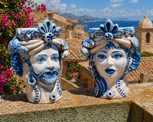 Mediterranean Moorish Head Sculpture