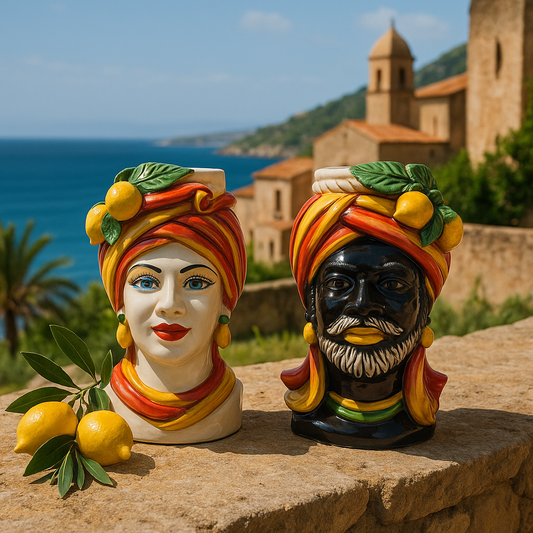 Ceramica di Caltagirone Sicilian Moorish Heads