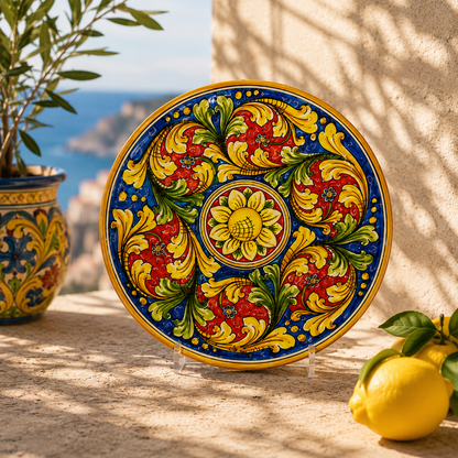 Baroque Sicilian Decorative Plate - 38cm