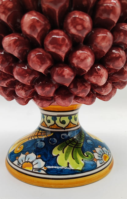 PRICE INCLUDES ONE CERAMIC PINE CONE. PLEASE SELECT MULTICOLOR OR BURGUNDY RED.