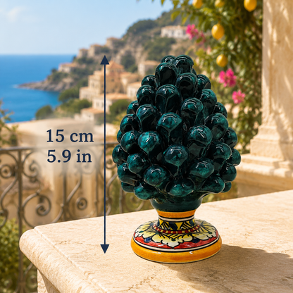 Handmade Sicilian Ceramic Pine Cone – Italian Pigna Good Luck Home Decor