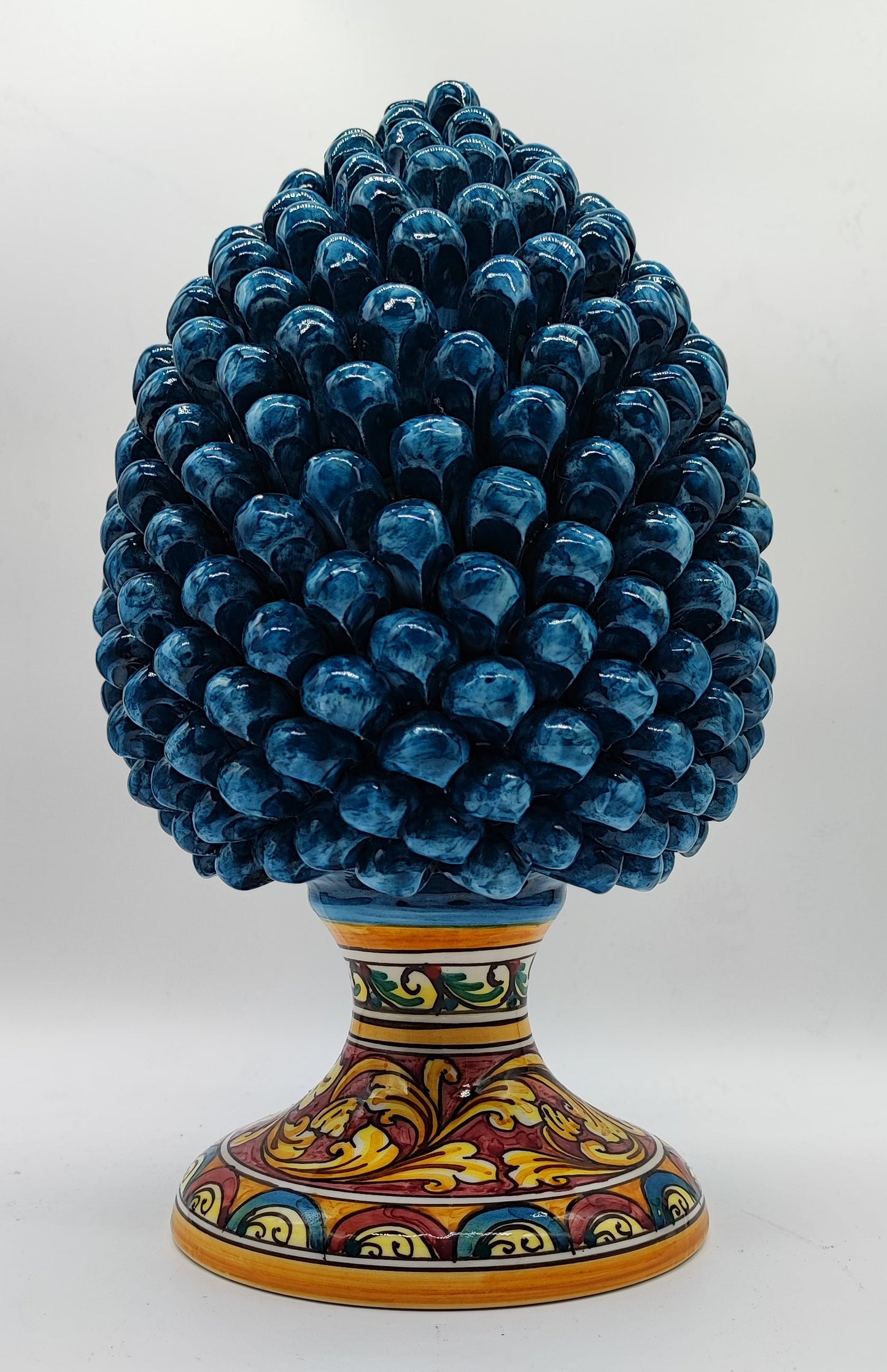 Sicilian Ceramic Pine Cone 32 cm – Handmade Italian Pigna