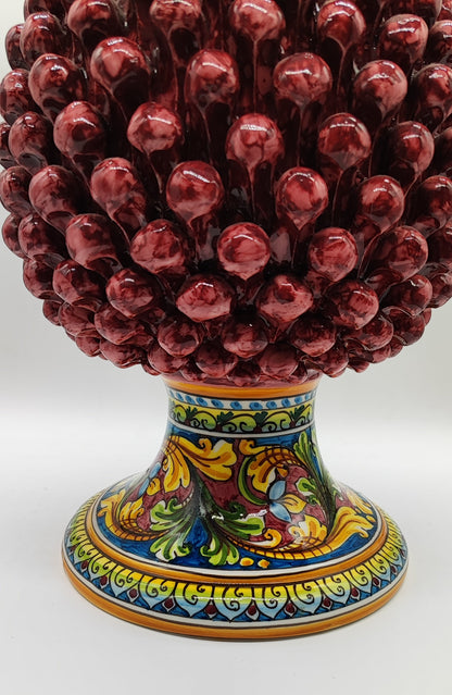Large Sicilian Ceramic Pine Cone 42 cm – Handmade Italian Pigna