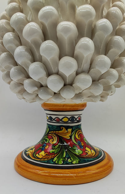 Sicilian Ceramic Pine Cone 32 cm – Handmade Italian Pigna