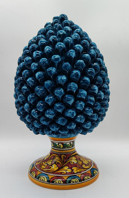 Sicilian Ceramic Pine Cone 32 cm – Handmade Italian Pigna