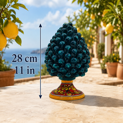 Large Handmade Sicilian Ceramic Pine Cone – Italian Pigna Home Decor