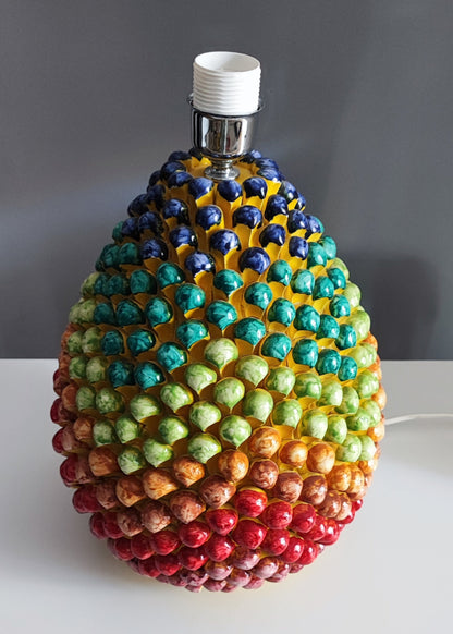 Italian ceramic pinecone lamp