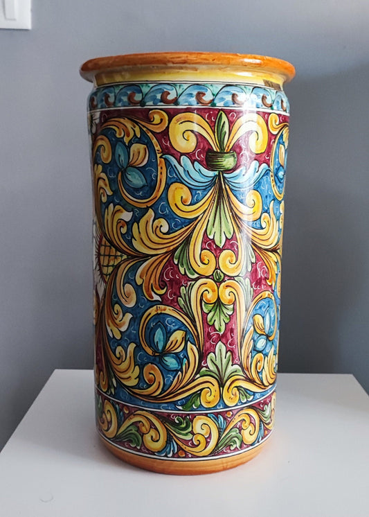 Sicilian ceramic umbrella holder