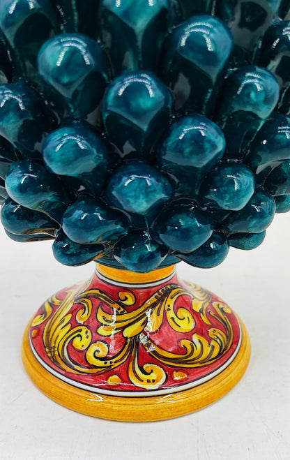 Large Handmade Sicilian Ceramic Pine Cone – Italian Pigna Home Decor