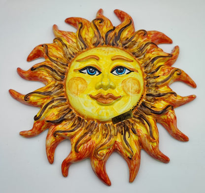 Handcrafted Ceramica di Caltagirone Sun