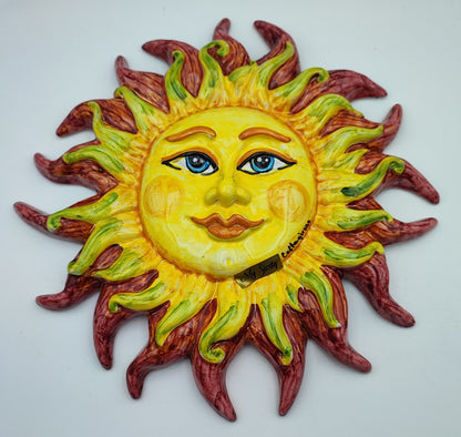 Handcrafted Ceramica di Caltagirone Sun