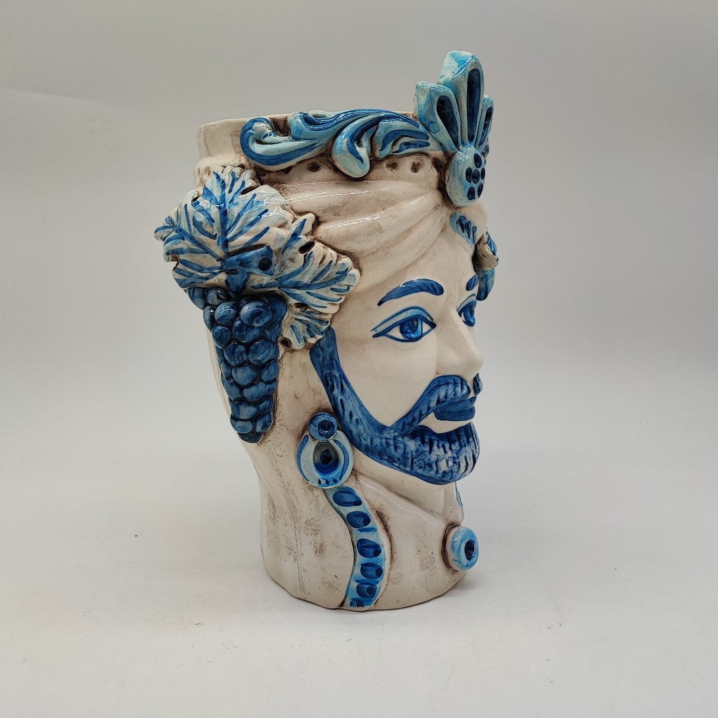 Handcrafted Ceramica di Caltagirone Sicilian Moorish Heads