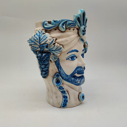 Handcrafted Ceramica di Caltagirone Sicilian Moorish Heads