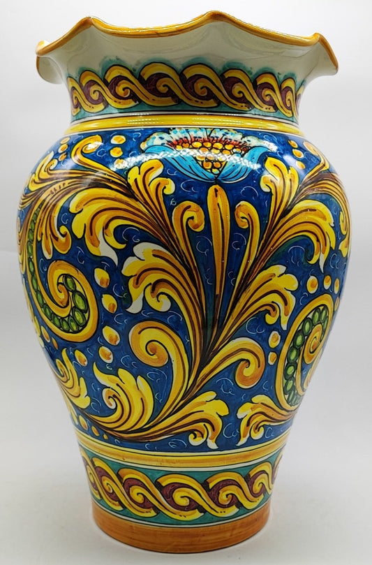 Handmade Sicilian Ceramica di Caltagirone Umbrella Stand