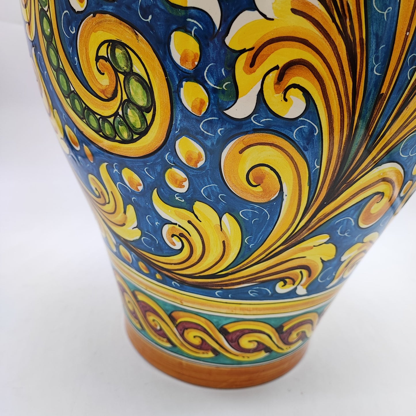 Handmade Sicilian Ceramica di Caltagirone Umbrella Stand