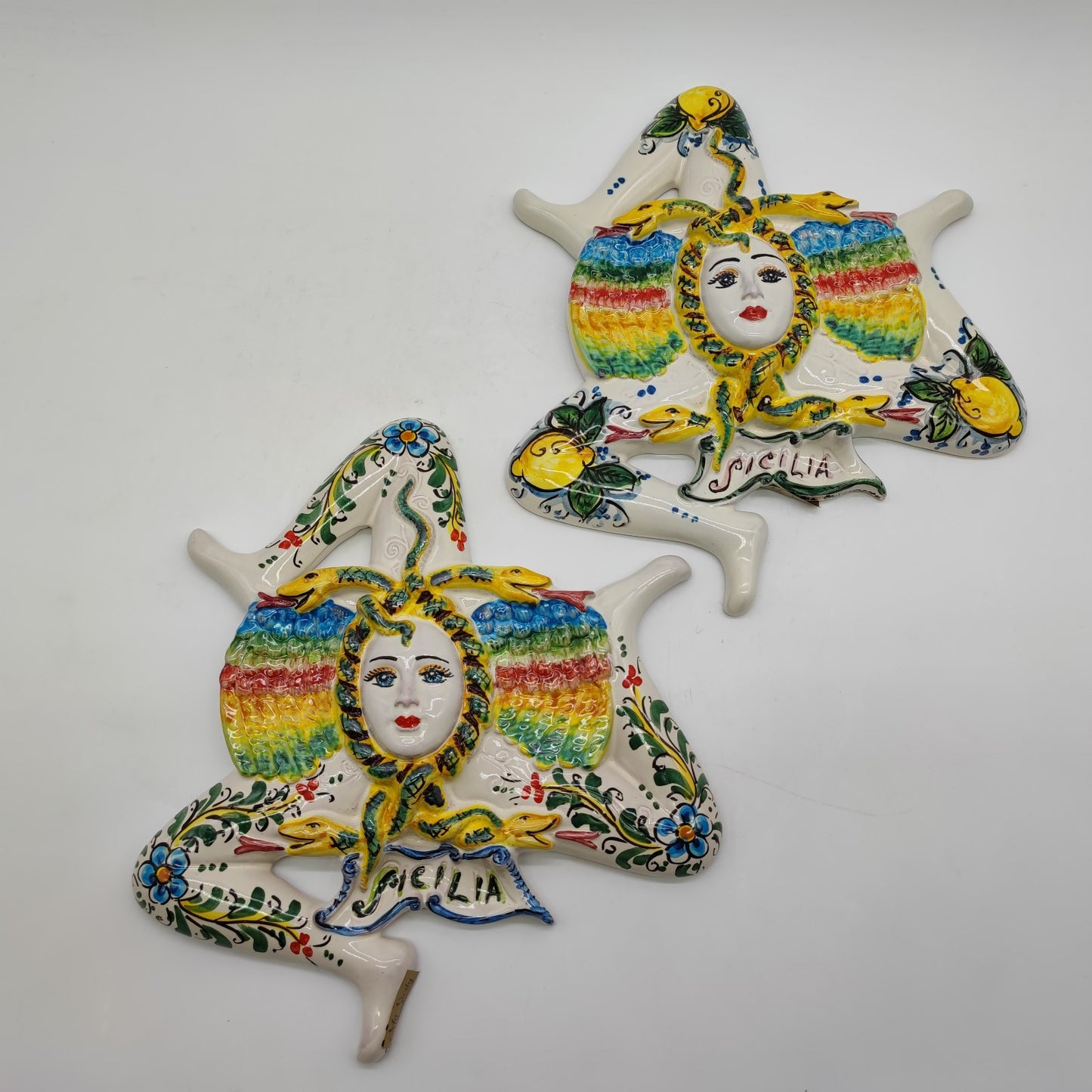  Trinacria siciliana in ceramica di Caltagirone