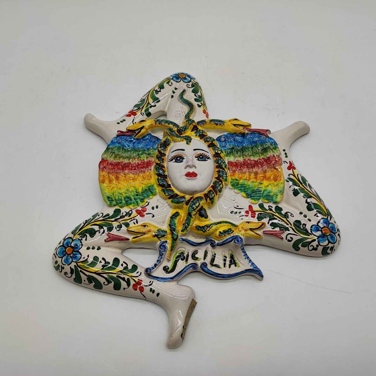  Trinacria siciliana in ceramica di Caltagirone