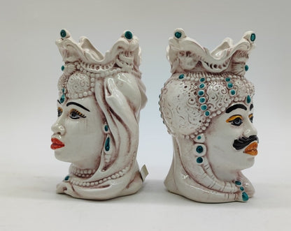 Ceramica di Caltagirone "Sicilian (Emiro Model) Moorish Heads."