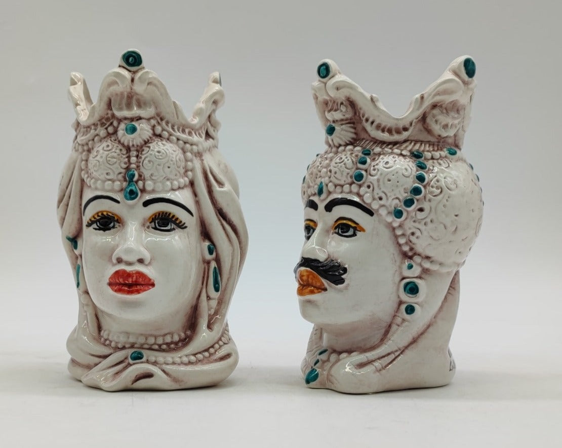 Ceramica di Caltagirone "Sicilian (Emiro Model) Moorish Heads."