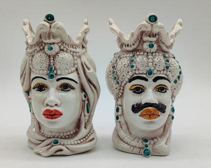 Ceramica di Caltagirone "Sicilian (Emiro Model) Moorish Heads."