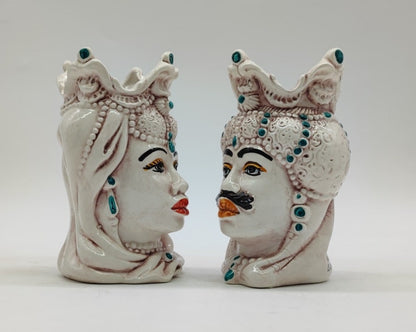 Ceramica di Caltagirone "Sicilian (Emiro Model) Moorish Heads."