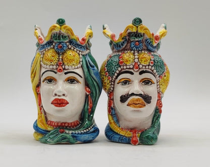 Ceramica di Caltagirone "Sicilian (Emiro Model) Moorish Heads."