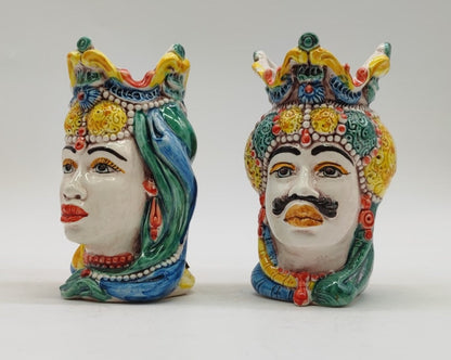 Ceramica di Caltagirone "Sicilian (Emiro Model) Moorish Heads."