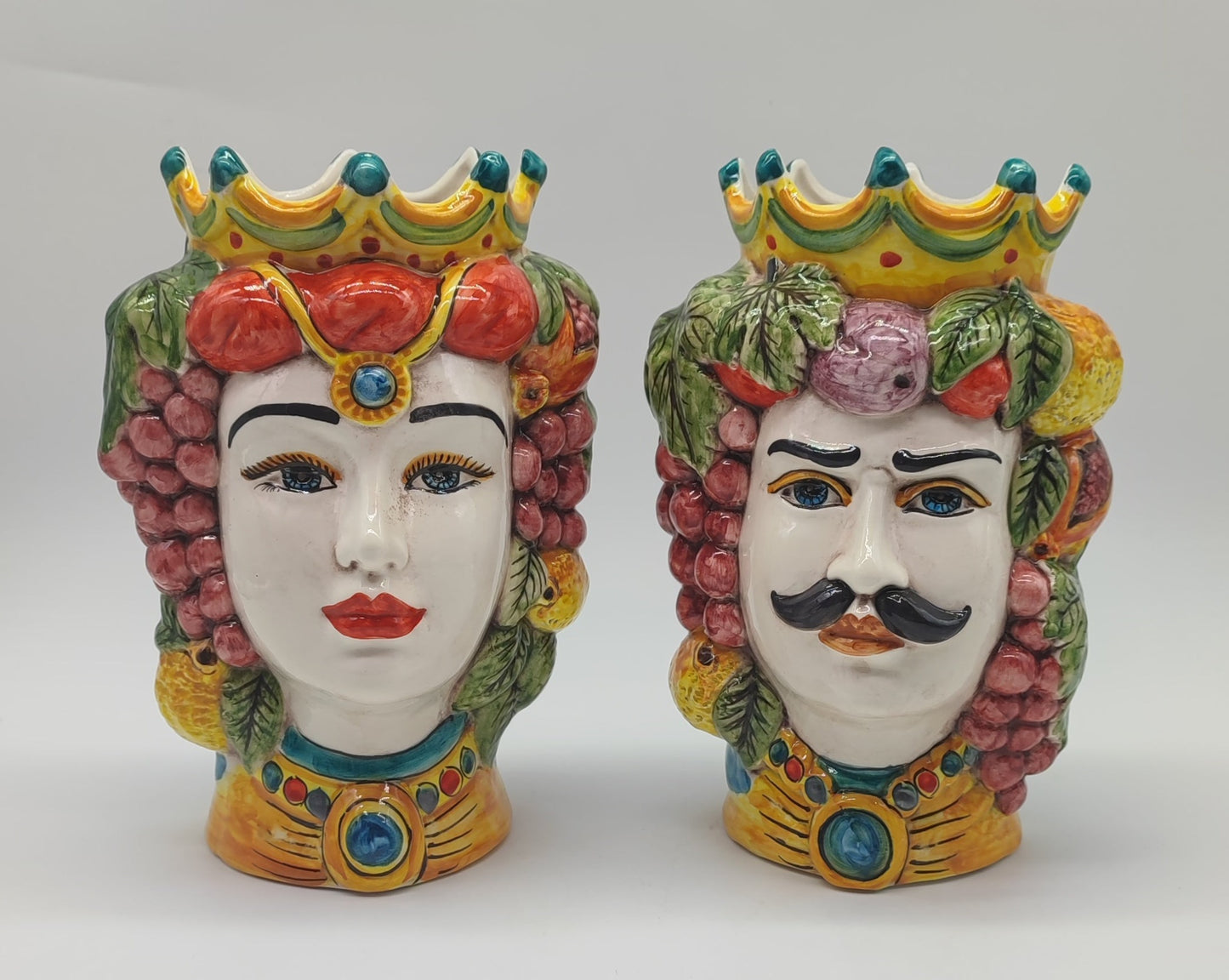 Ceramica di Caltagirone "Sicilian (Greche Model) Moorish Heads"