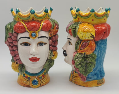 Ceramica di Caltagirone "Sicilian (Greche Model) Moorish Heads"