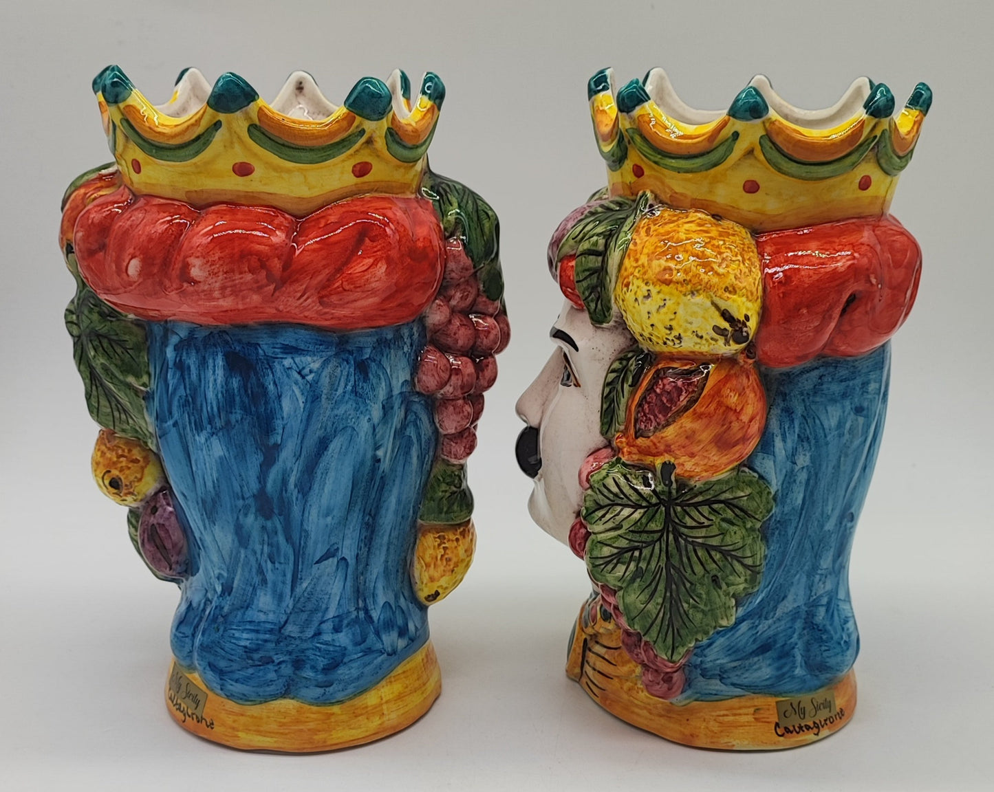 Ceramica di Caltagirone "Sicilian (Greche Model) Moorish Heads"