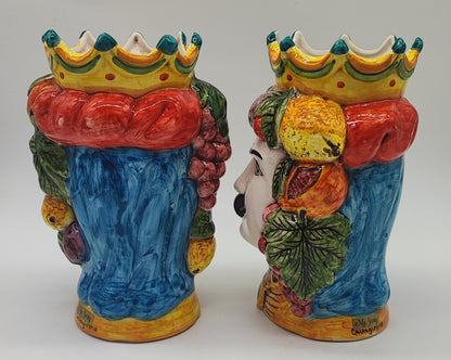 Ceramica di Caltagirone "Sicilian (Greche Model) Moorish Heads"