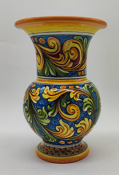 Sicilian Splendor: Caltagirone's Floral Charm from Ceramica di Caltagirone 31cm