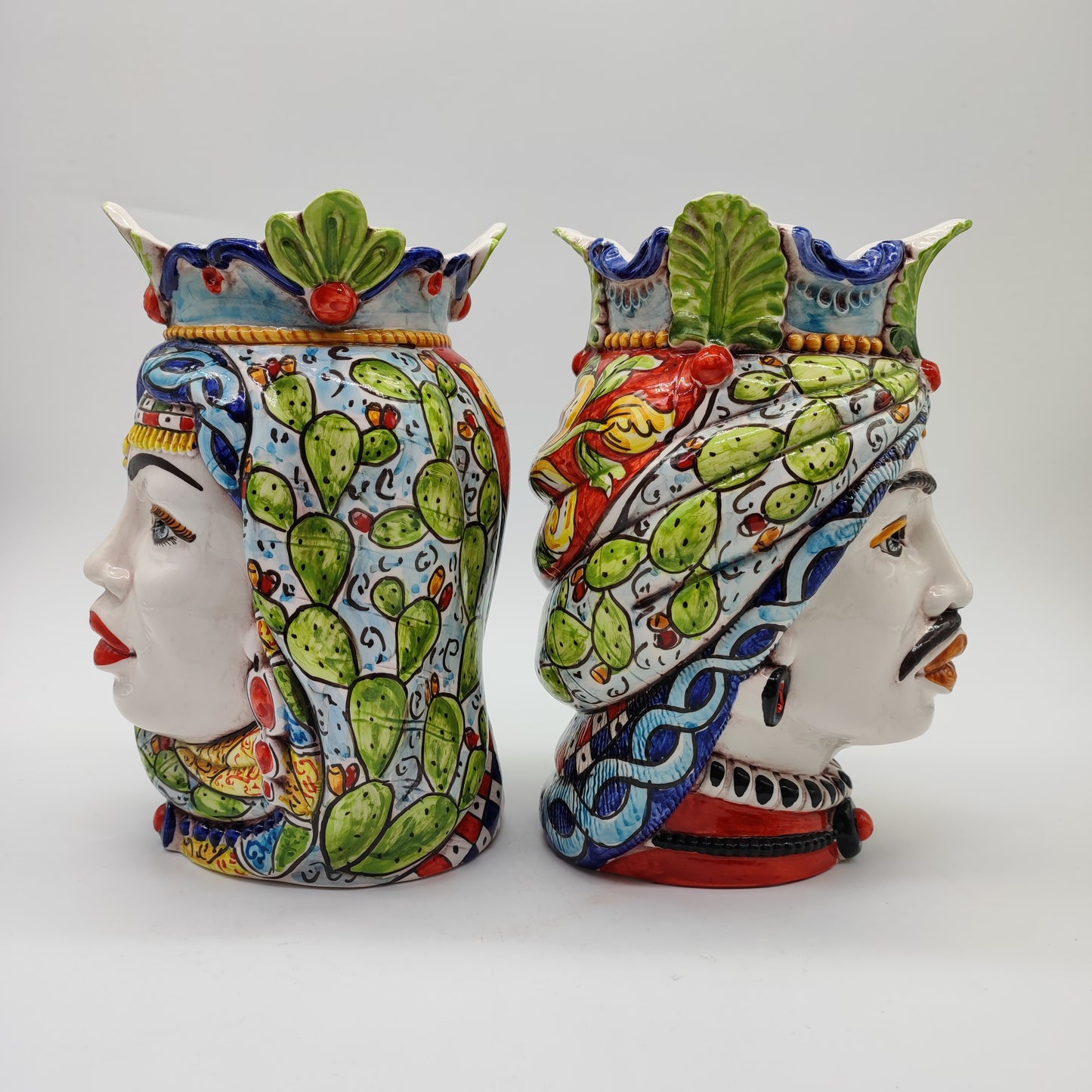 Ceramica di Caltagirone "Sicilian (Afro Model) Moorish Heads".