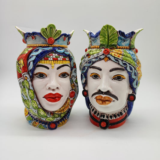 Ceramica di Caltagirone "Sicilian (Afro Model) Moorish Heads".