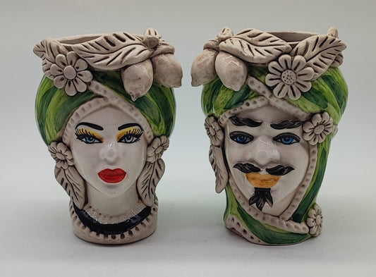 Ceramica di Caltagirone "Sicilian (Afro Model) Moorish Heads".