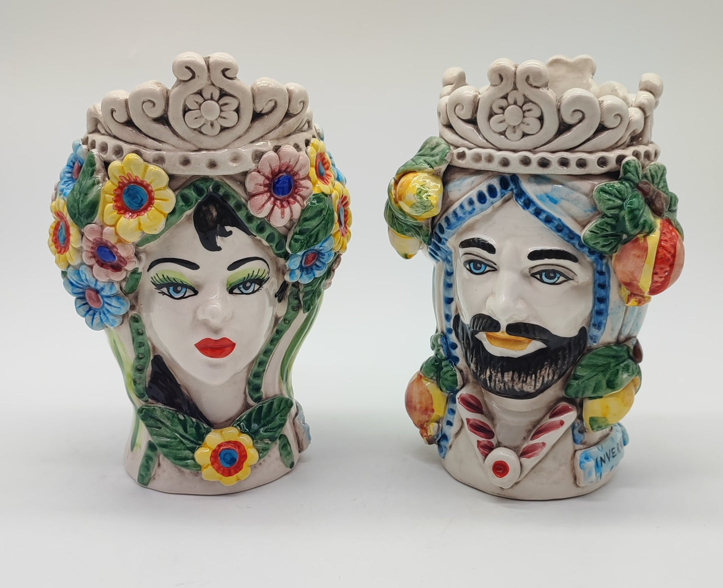 Ceramica di Caltagirone "Sicilian (Normanne Model) Moorish Heads"