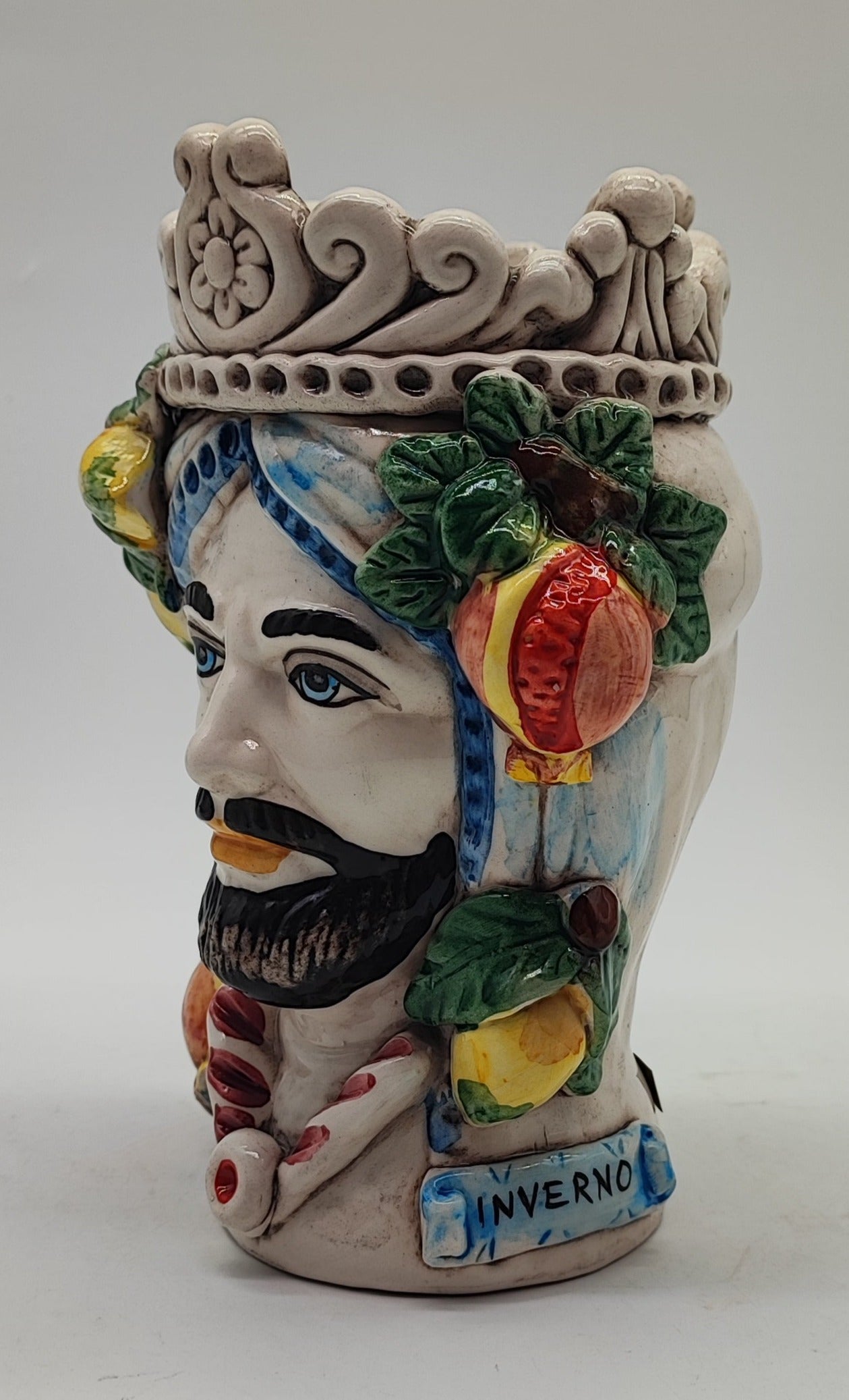 Ceramica di Caltagirone "Sicilian (Normanne Model) Moorish Heads"