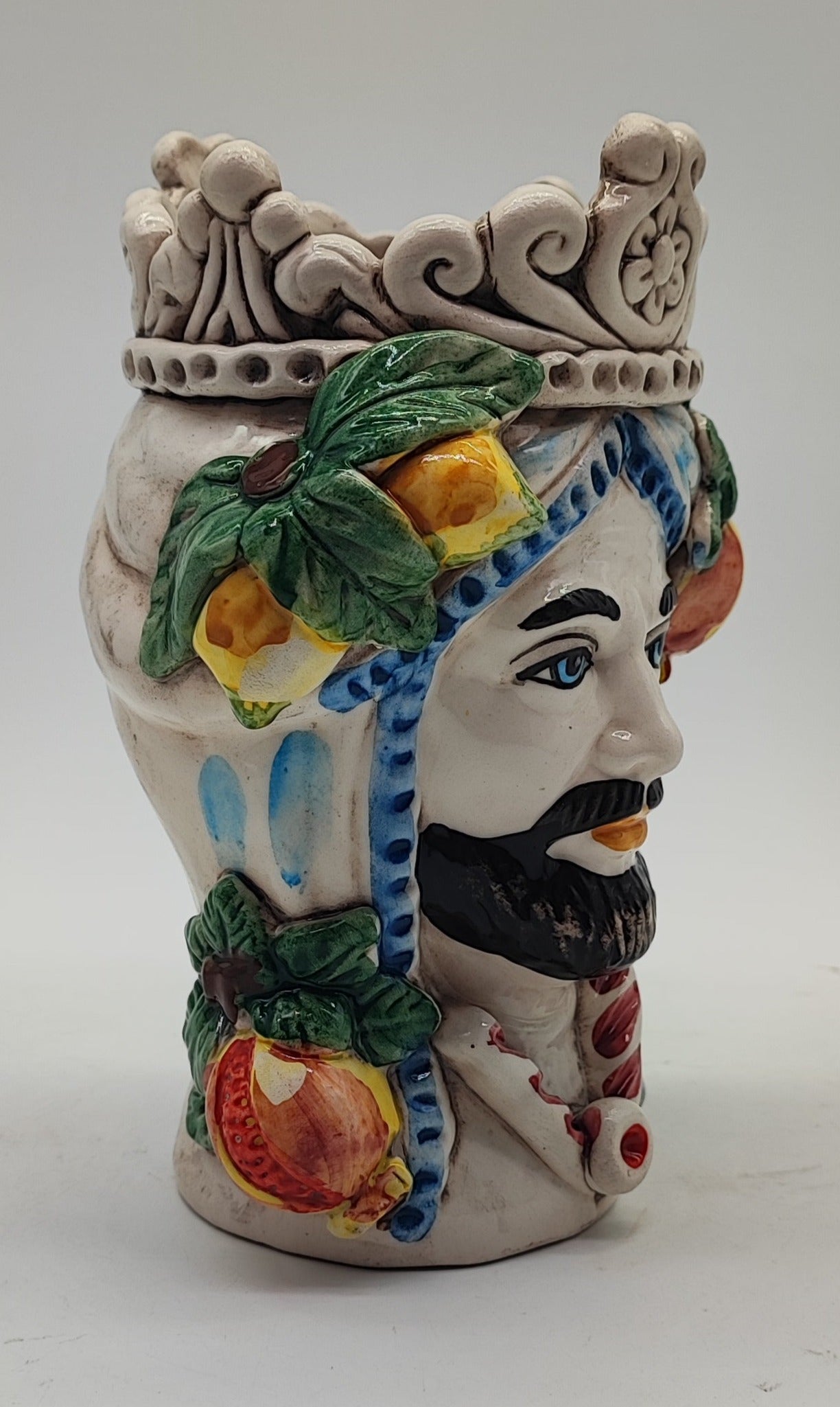 Ceramica di Caltagirone "Sicilian (Normanne Model) Moorish Heads"