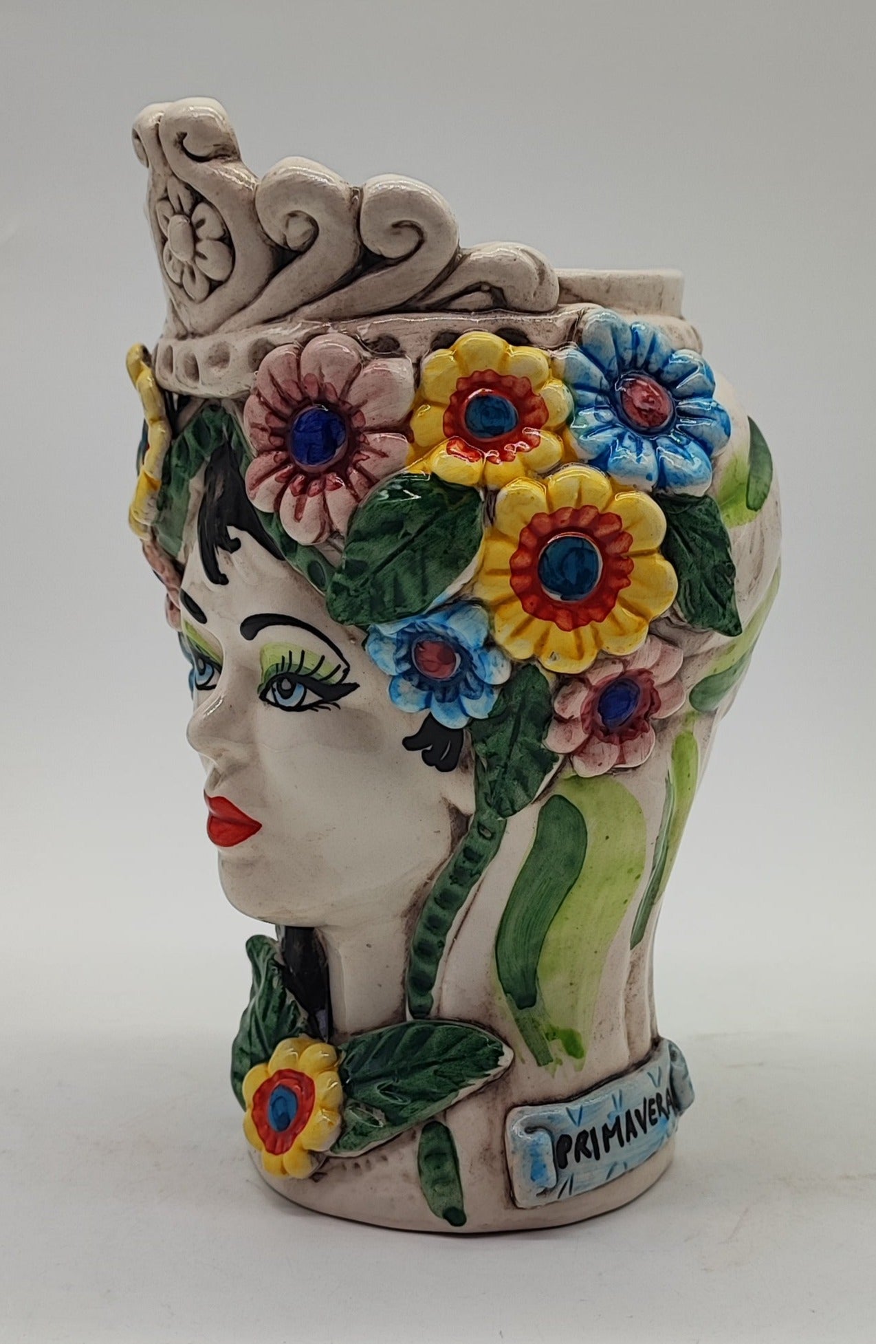 Ceramica di Caltagirone "Sicilian (Normanne Model) Moorish Heads"