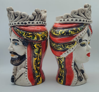 Ceramica di Caltagirone "Sicilian (Normanne Model) Moorish Heads"