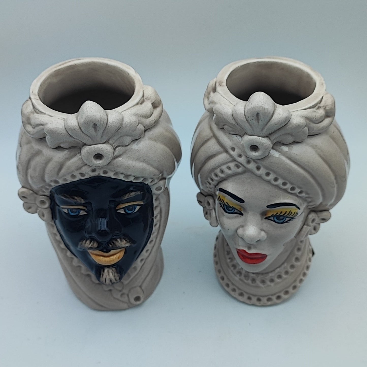 Ceramica di Caltagirone "Sicilian (Arab Model) Moorish Heads."