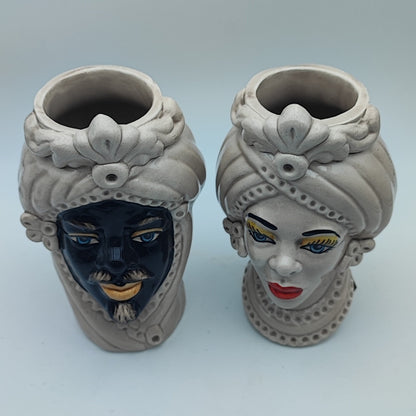 Ceramica di Caltagirone "Sicilian (Arab Model) Moorish Heads."