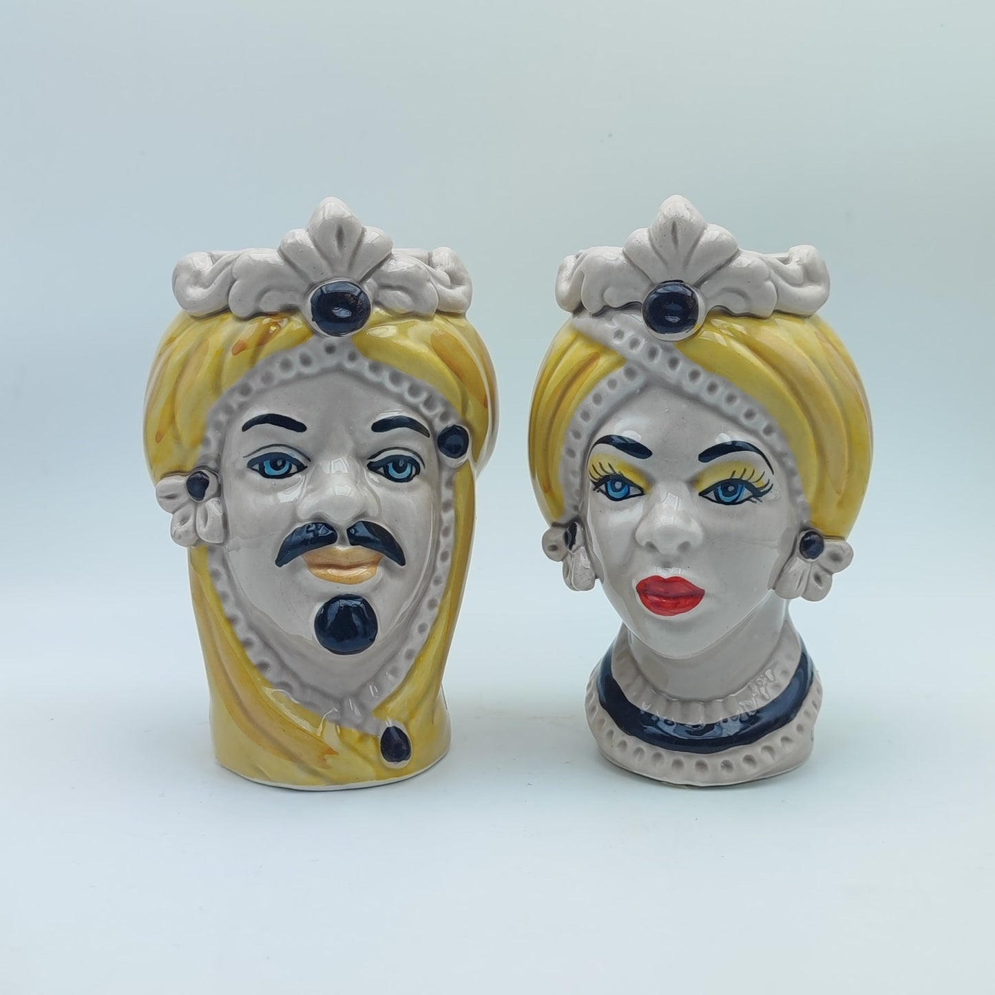 Ceramica di Caltagirone "Sicilian (Arab Model) Moorish Heads."