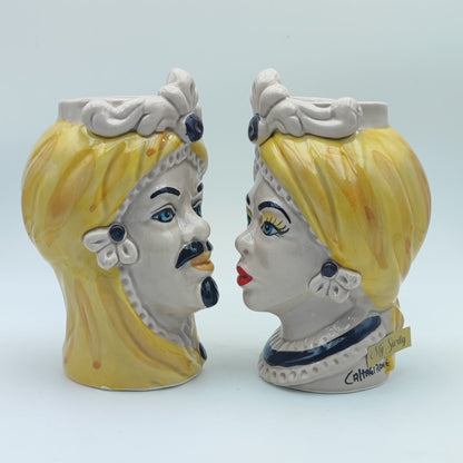 Ceramica di Caltagirone "Sicilian (Arab Model) Moorish Heads."