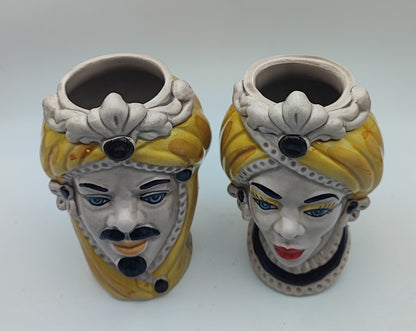 Ceramica di Caltagirone "Sicilian (Arab Model) Moorish Heads."