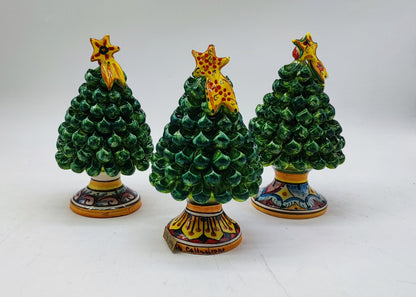 Sicilian ceramic Xmas pine cone, hand made 17cm