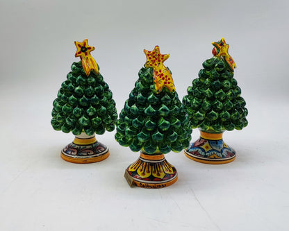 Sicilian ceramic Xmas pine cone, hand made 17cm