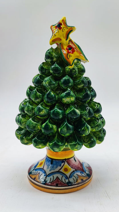 Sicilian ceramic Xmas pine cone, hand made 17cm