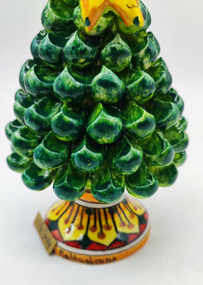 Sicilian ceramic Xmas pine cone, hand made 17cm