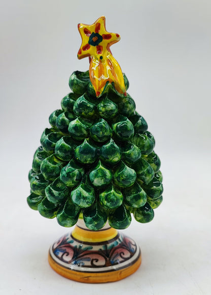 Sicilian ceramic Xmas pine cone, hand made 17cm